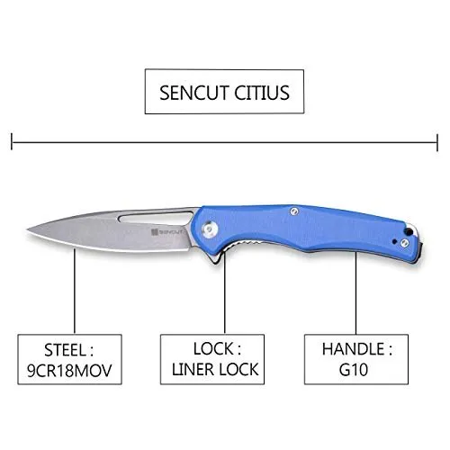 SENCUT Citius SA01D Taschenmesser Blau 9Cr18MoV