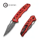 CIVIVI Anaaki C24039-DS1 Taschenmesser Rot Damast
