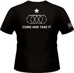 CobraTec Texas Come and Take It T-Shirt Schwarz Baumwolle