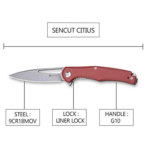 SENCUT Citius SA01E Klappmesser Burgunderrot Ultraleicht