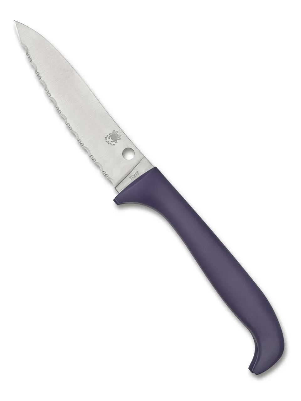Spyderco Counter Critter Küchenmesser Blau Glatte Klinge