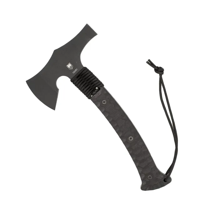 CobraTec Black Tomahawk Fixed Blade 75Cr1 mit Kydex-Scheide