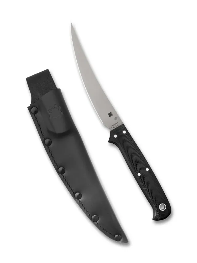 Spyderco Shelter Cove G-10 Filetiermesser mit Lederscheide