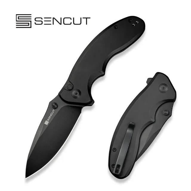 SENCUT Cybrix S23098A-1 Taschenmesser Schwarz Button Lock