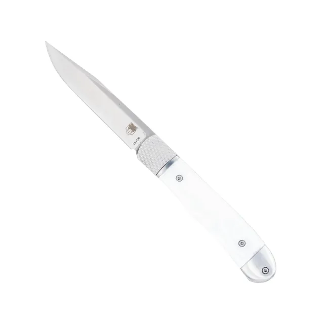 CobraTec Trapper Klappmesser White Abalone 154CM