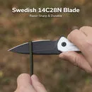 Civivi Kitefin C24091-2 Klappmesser Silber 14C28N