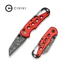 Civivi Pragma C23062B-DS1 Klappmesser Alu Damast Rot