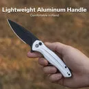 Civivi Kitefin C24091-2 Klappmesser Silber 14C28N