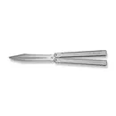Civivi Dracolisk C25028-4 Balisong-Trainer Silber stumpf
