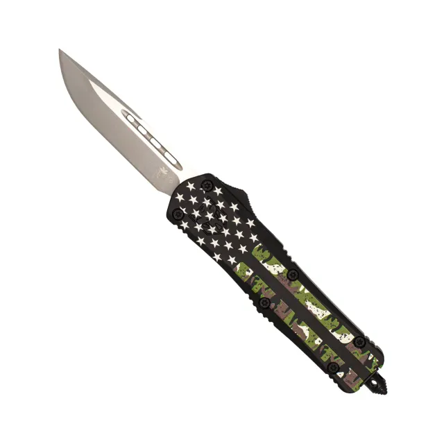 CobraTec FS-3 Medium OTF Messer American Camo Flag D2