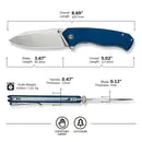 Civivi Placoid C23079-2 Taschenmesser blau 14C28N