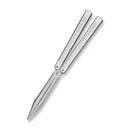 Civivi Dracolisk C25028-4 Balisong-Trainer Silber stumpf