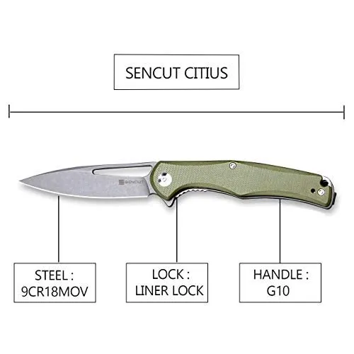 SENCUT Citius SA01A Taschenmesser G10 9Cr18MoV