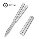 Civivi Dracolisk C25028-4 Balisong-Trainer Silber stumpf
