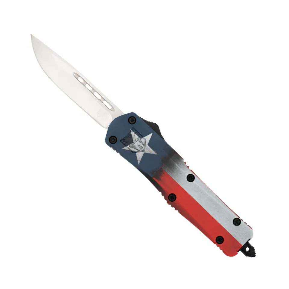 CobraTec FS-3 Medium OTF-Messer Texas Flag D2