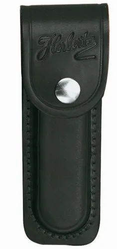 Herbertz Lederetui Schwarz für Heftlänge 13 cm