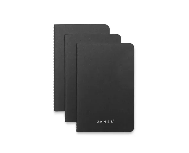 James Brand TJB Daily Notizbuch Schwarz 3er-Pack Punktraster