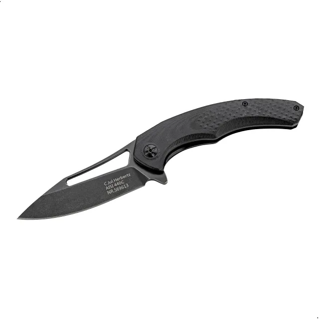 Herbertz Top Collection Klappmesser 440C G10 Black Stonewash
